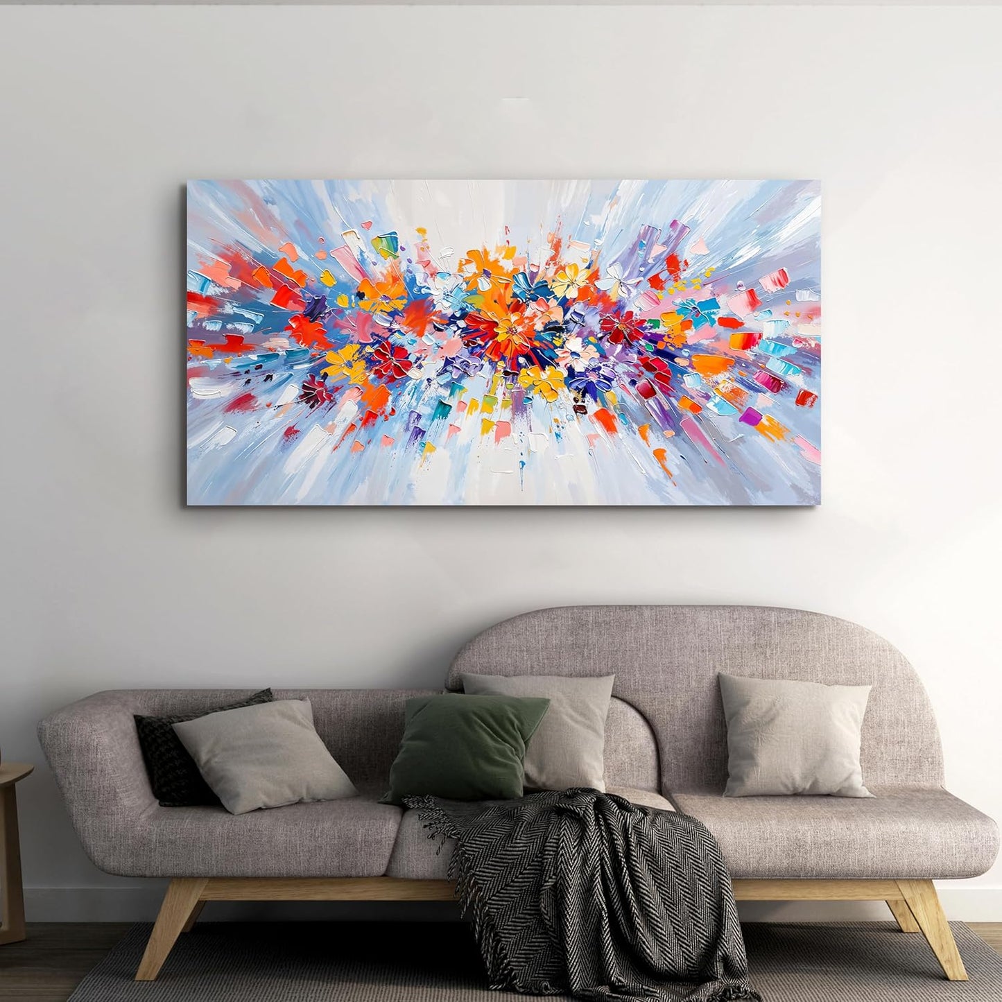 Abstrcat Canvas Wall Art Decor Wall Art Pictures for Living Room Modern Colorful Wall Art Prints Abstrcat Canvas Art Wall Decor Flower Wall Art Decorations Artwork for Walls Home Office Decor 20" X40"
