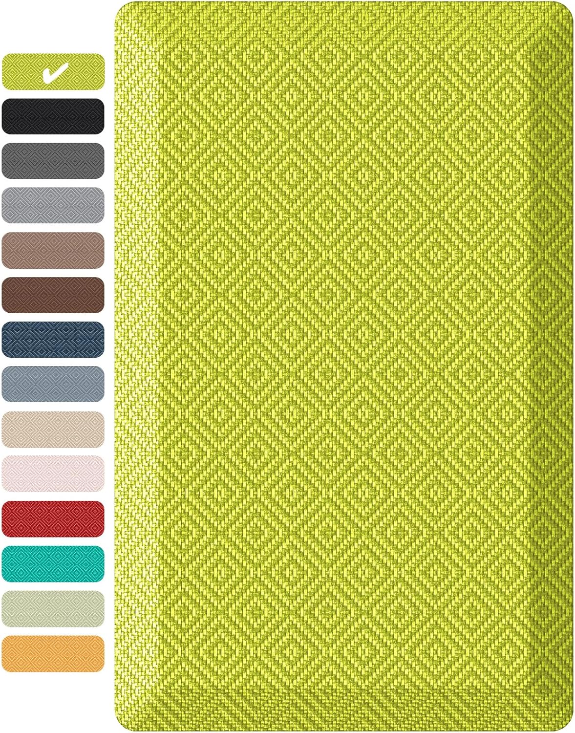 Ophanie Kitchen Mats for Floor, 3/4 Inch Thick Kitchen Rugs, 20''x32'' Anti Fatigue Standing Cushioned Mat, Waterproof,Comfort Ergonomic Mat for Office, Home, Sink, Green Non-Slip Bottom