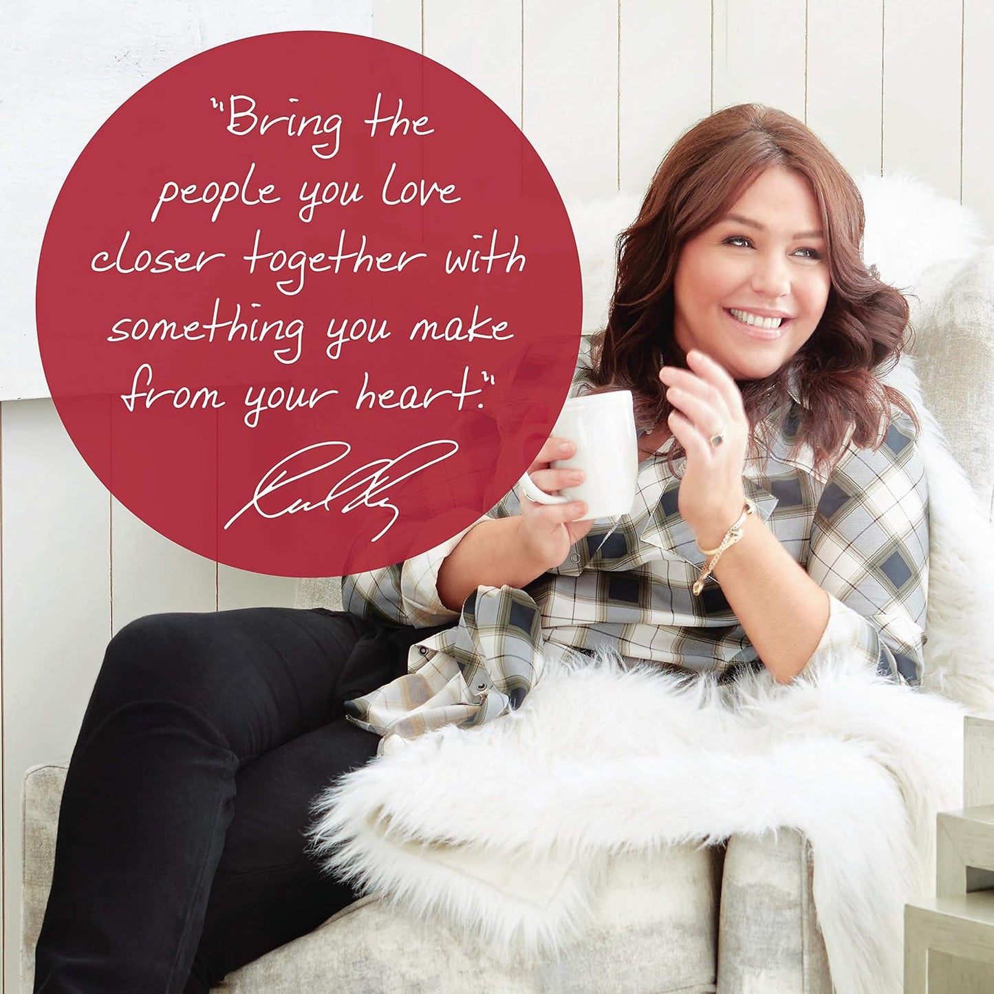 Rachael Ray Yum-o! Nonstick Bakeware 12-Cup Muffin & Cupcake Tin With Grips - Gray with Red Grips