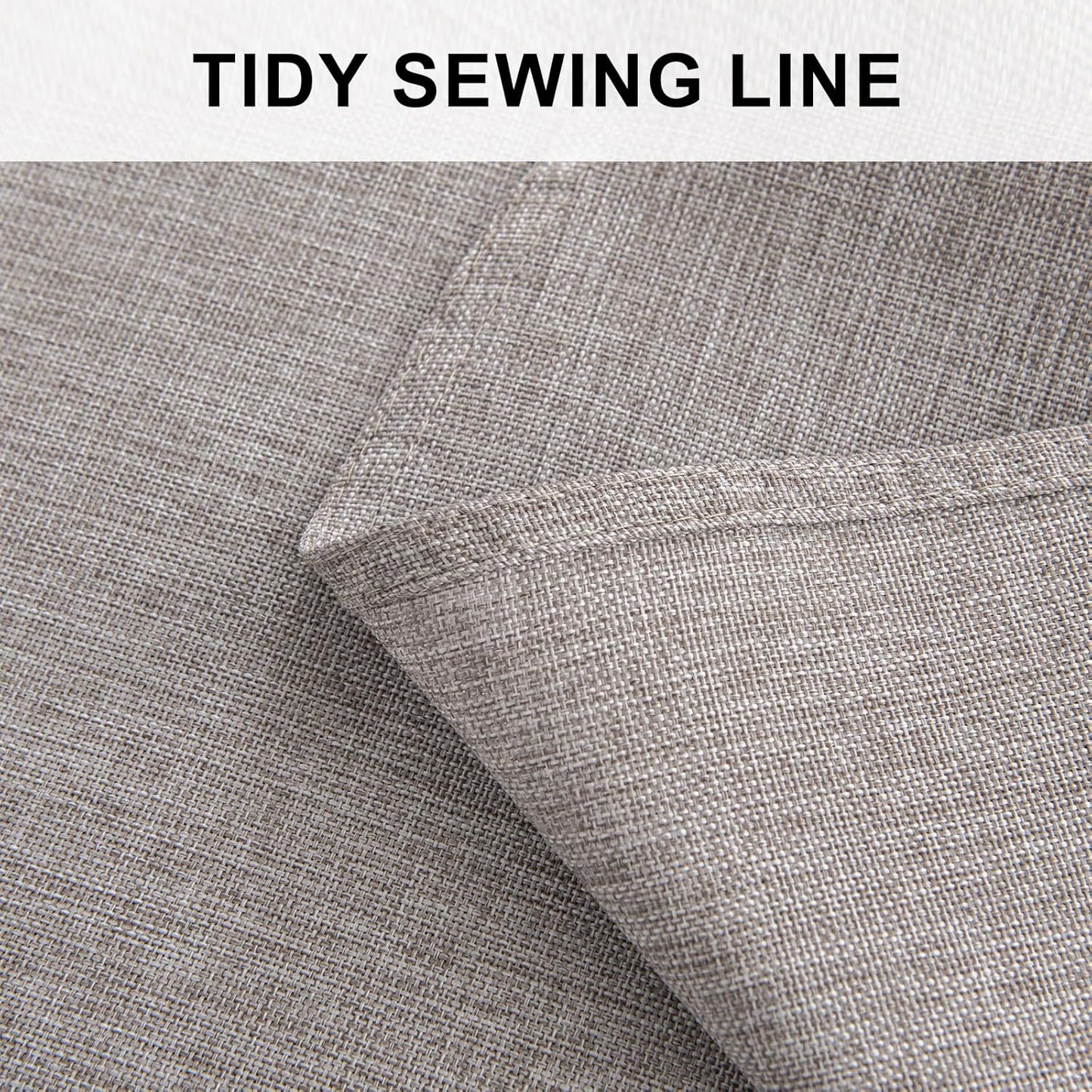 Hiasan Round Linen Tablecloth 80 Inch - Wrinkle and Stain Resistant Washable Polyester Fabric Table Cloth for Dining Room Kitchen Party, Stone