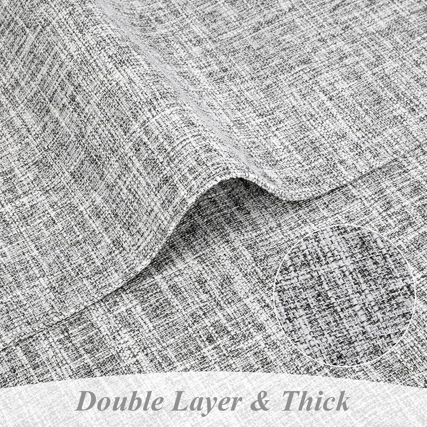 SHACOS Fabric Placemats Set of 6 Washable Heat Resistant Place Mats Non Slip Thick Cloth Placemats Reversible Table Mats Indoor Outdoor Home Wedding Table Decor, Light Grey White