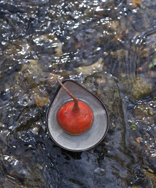 D&V 6 Piece Stōn Porcelain Dinnerware Handled Bowl Set, 4" x 3.5", Mist
