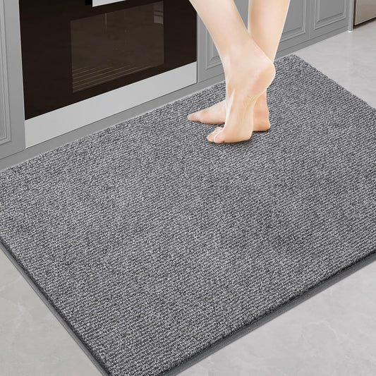 Washable Kitchen Rug 24" x 35.5" / 60cm x 90cm, Non Slip Kitchen Mat for Floor, Absorbent Indoor Entryway Rug for Laundry, Bathroom, Bedroom
