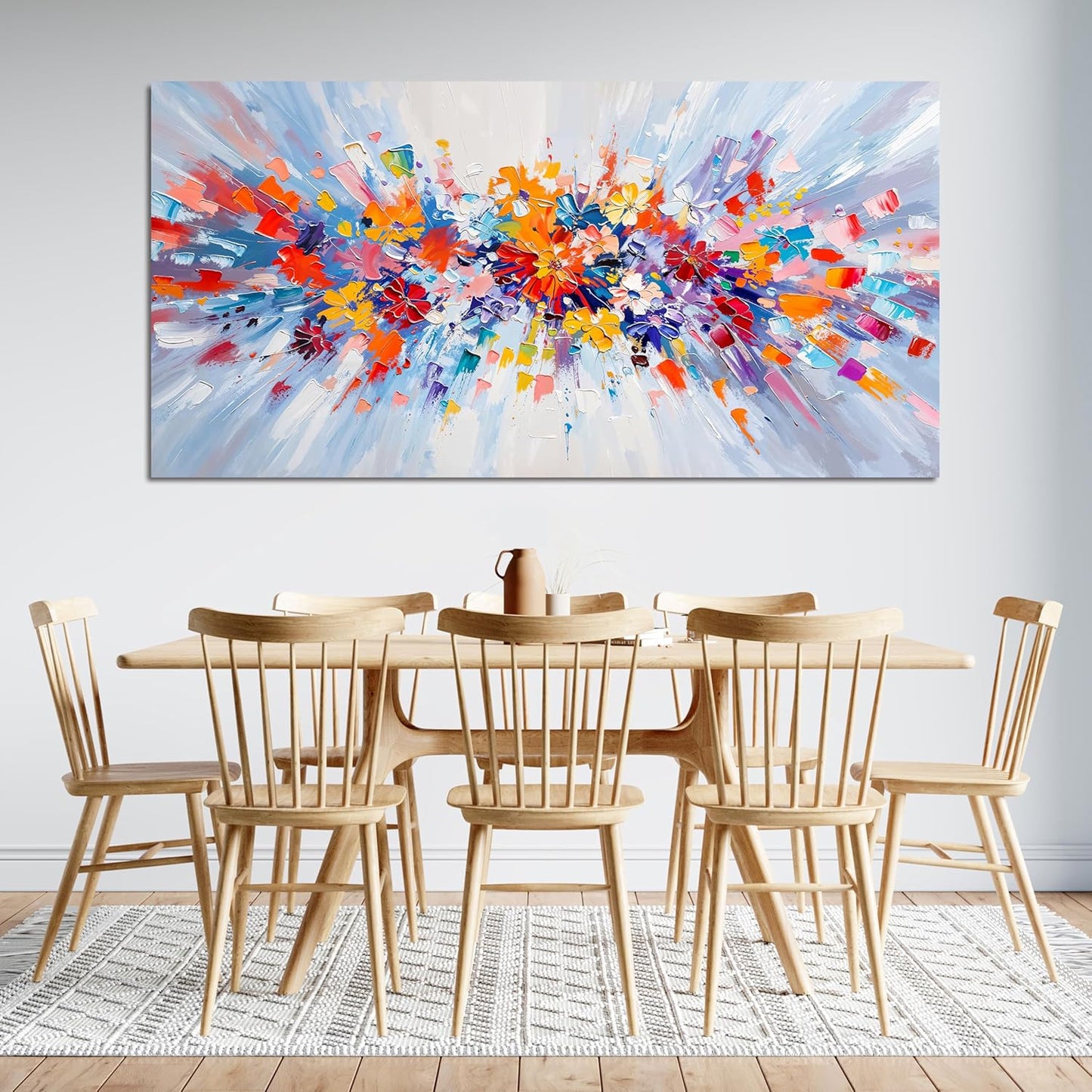 Canvas Wall Art Decor Large Wall Art for Living Room Modern Colorful Wall Art Prints Abstrcat Canvas Art Wall Decor Abstrcat Flower Wall Art Decorations Artwork for Walls Home Office Decor 24" X 48"