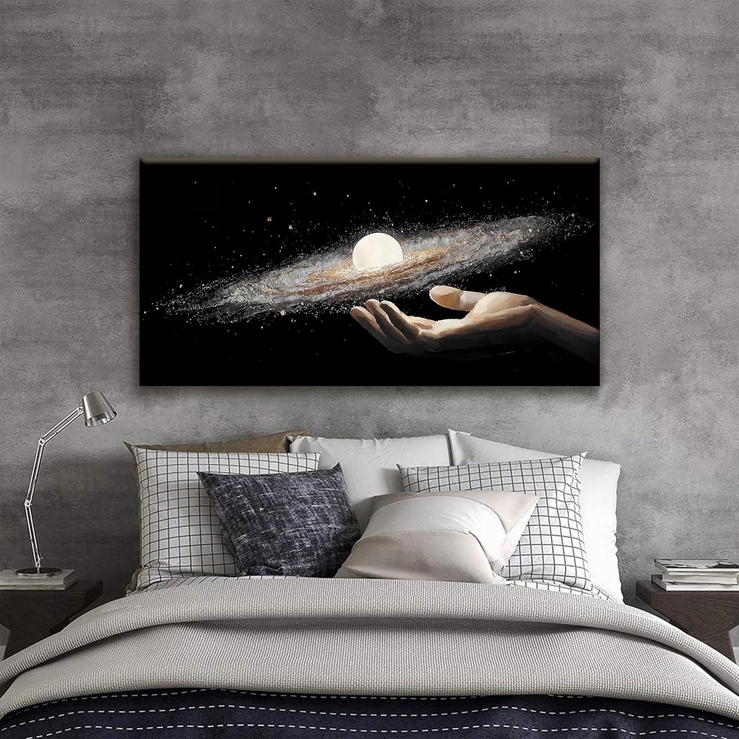 Modern Science Fiction Wall Art The Universe In Hand Abstract Art Wall Decor Canvas Wall Art For Bedroom Living Room Apartment Office Bathroom 20x40 Inch Home Wall Decor