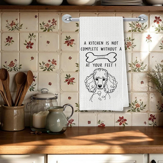 Poodle Kitchen Towels, Ideal for Dog Lovers & Kitchen Decor, Great Gift for Poodle Owners, 16 x 24 Inches