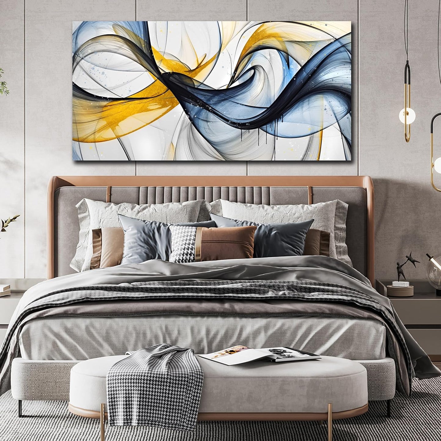 THRLVEART Abstract Wall Art Living Room - Large Canvas Prints Wall Art for Bedroom Ready to Hang Size 29" x 59"