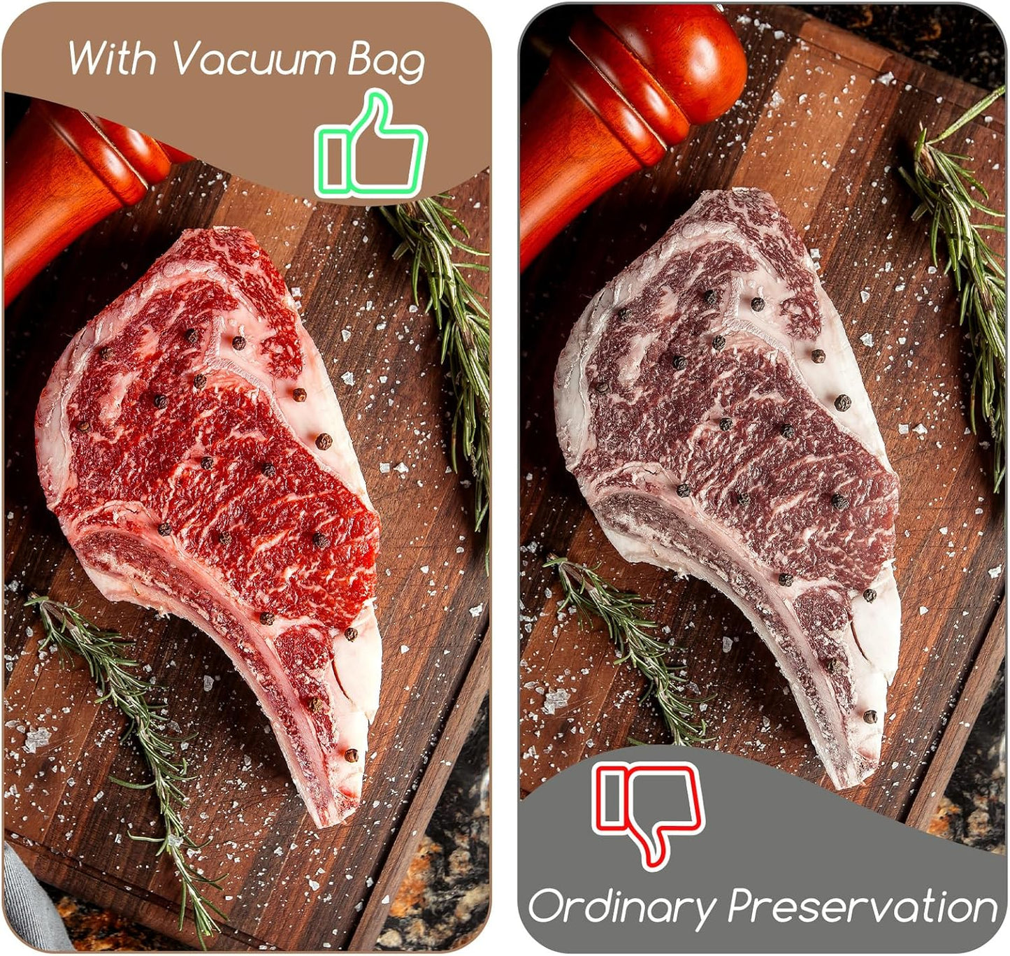 200 Quart Vacuum Sealer Bags for Food, 8" x 12" Precut Vacuum Sealer Bags, BPA Free Vacuum Seal Storage, 4mil Thick Vacuum Sealer Bags for Sous Vide and Freezer