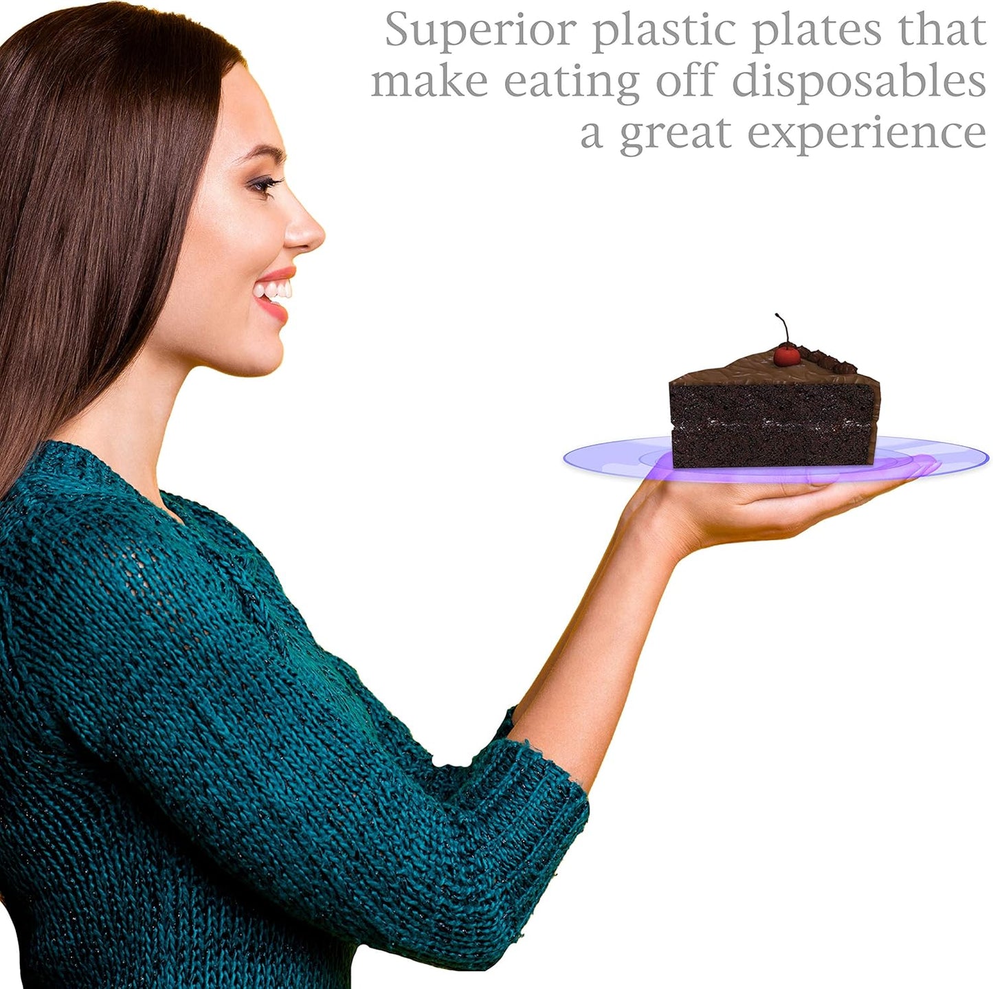 Pink Plastic Plates Party Supplies - 150 PCS Reusable Disposable Neon Sets of 25 Dinner, 25 Salad or Dessert, 25 Forks, 25 Spoons, 25 Knives, 25 Cups