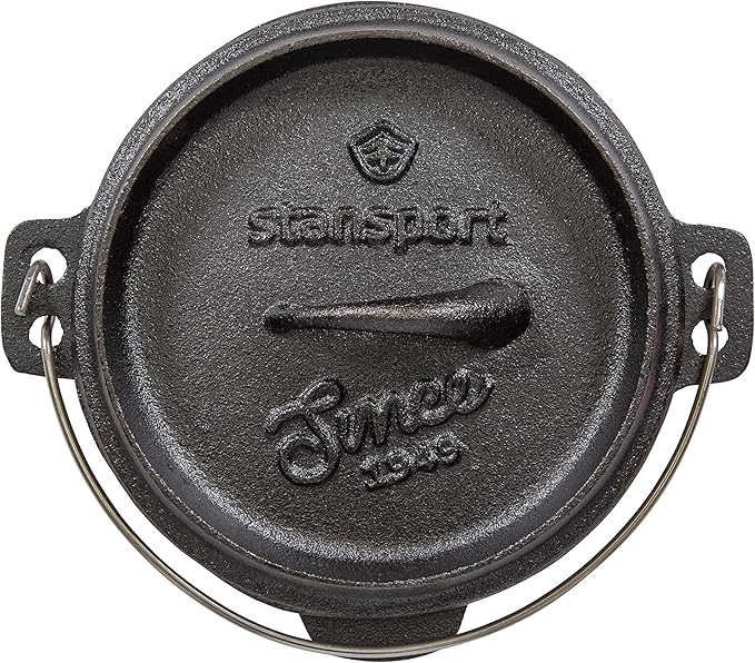 Stansport Pre-Seasoned Cast Iron Dutch Oven