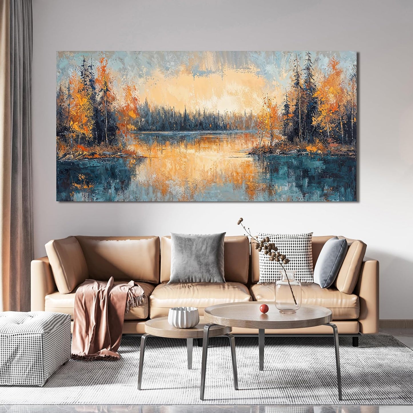 Canvas Wall Art Decor Large Wall Art for Living Room Canvas Art Wall Decor Nature Landscape Wall Art Pictures Vintage Nightfall Wall Art Decor Large Artwork for Walls Home Office Wall Decor 29" X 58"