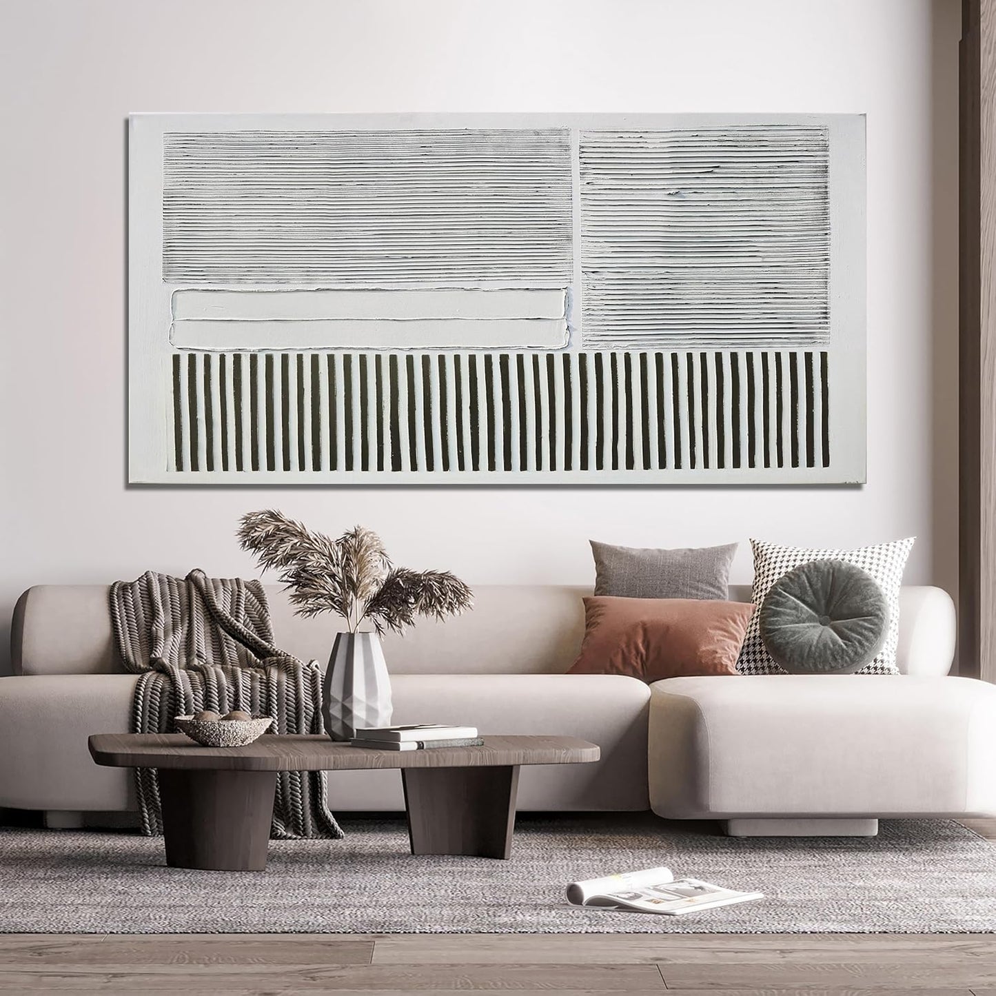 Canvas Wall Art Decor Oversize Canvas Wall Art For Living Room Abstract Art Black and White Wall Art Decor Abstract Modern Wall Art Prints Large Art Work For Walls Home Office Wall Decor 35"X70"