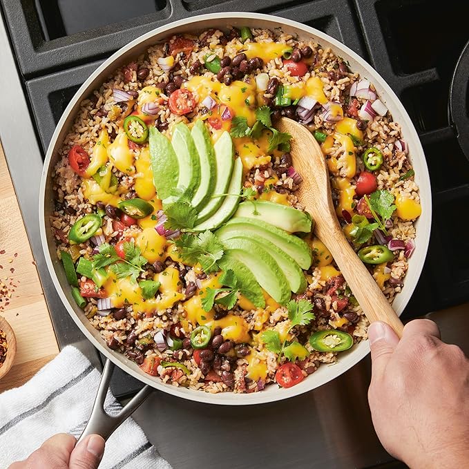 KitchenAid Hard Anodized Ceramic Nonstick Frying Pan/Skillet, 12.25 Inch - Matte Black