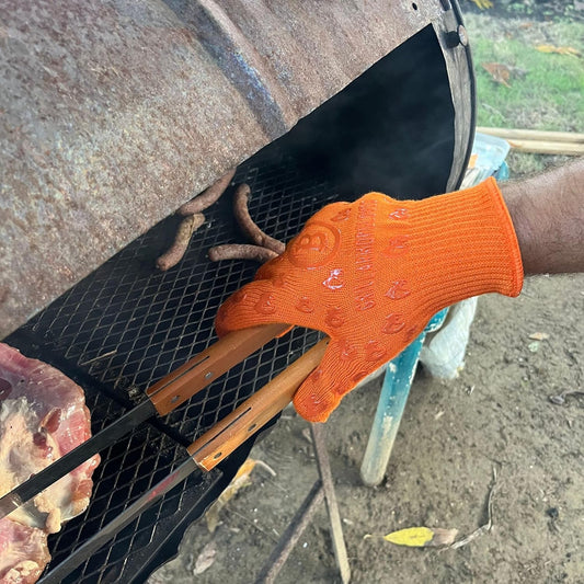 Grill Armor Oven Gloves 932°F Extreme Heat & Cut Resistant Oven Mitts with Fingers for BBQ, Cooking, Grilling, Baking – Accessory for Smoker, Cast Iron, Fire Pit, Camping, Fireplace, Griddle & More