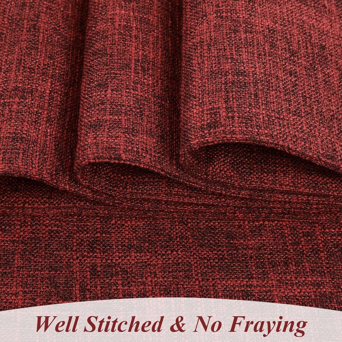 SHACOS Double Layer Cloth Placemats Set of 4 Washable Heat Resistant Place Mats Non Slip Rustic Placemats Reversible Table Mats Kitchen Dining Table Decor (4, Red)