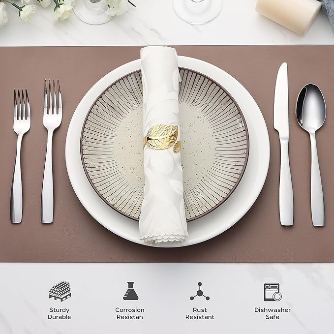 Onader 60 Piece Heavy Duty Silverware Set, Stainless Steel Flatware Cutlery Set for 12