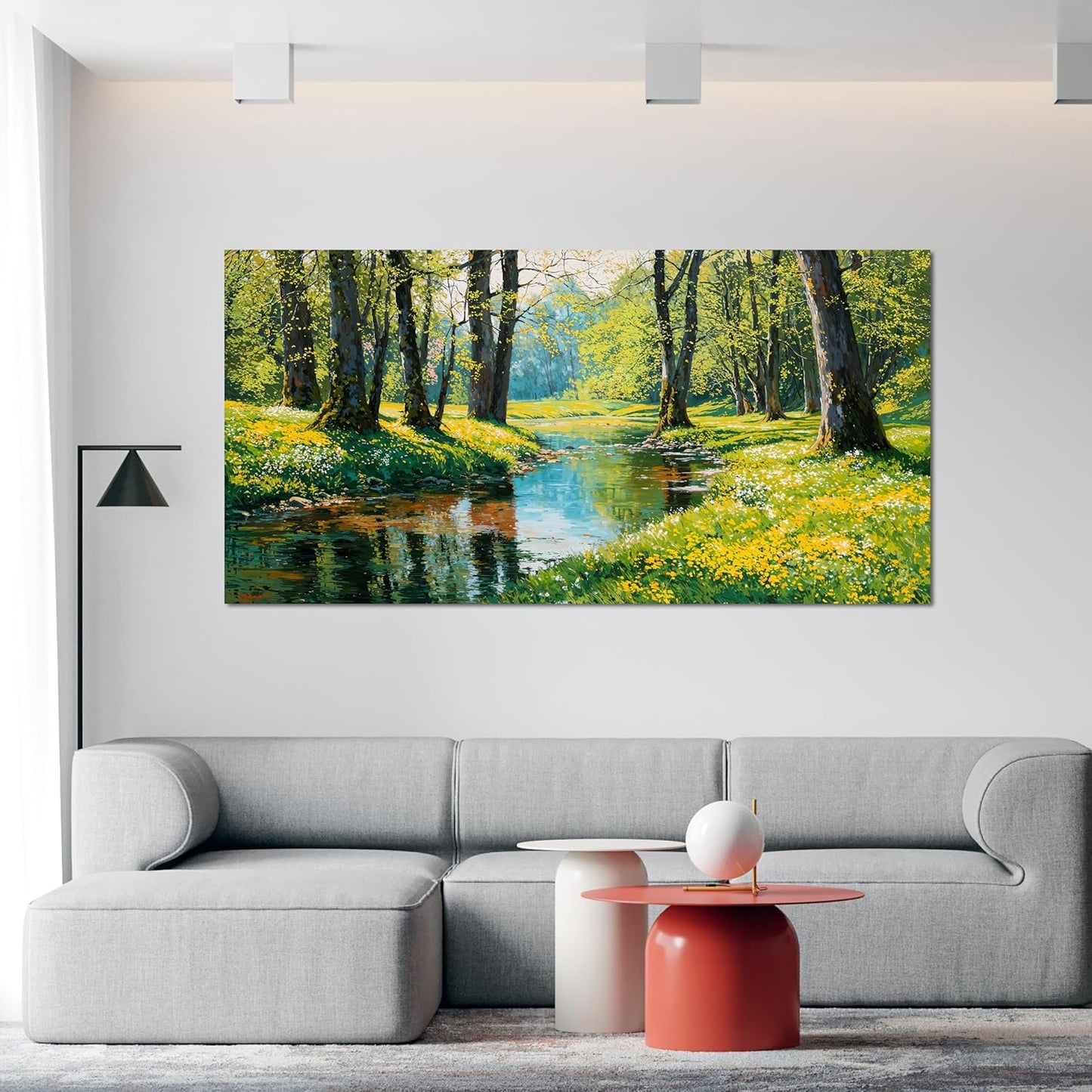 Canvas Wall Art Decor Wall Art Pictures for Living Room Modern Landscape Wall Art Prints Canvas Art Wall Decor Nature Botanical Wall Art Decorations Forest Artwork for Walls Home Office Decor 20"X40"