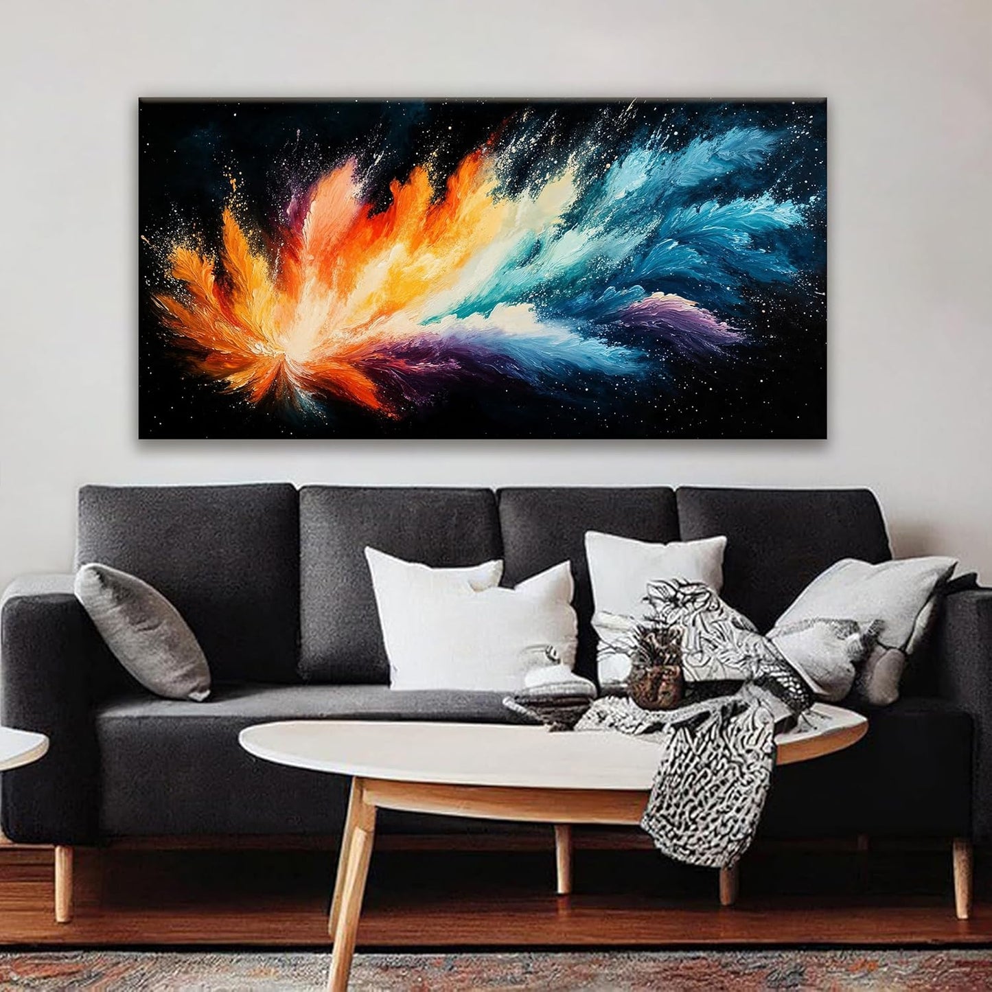 Tsomzxng Colorful Abstract Wall Art Maximalist Canvas Wall Art Decor Prints Modern Colorful Abstract Wall Decor Artwork For Living Room Bedroom Kitchen Office Artwork Ready To Hang 24" × 48"