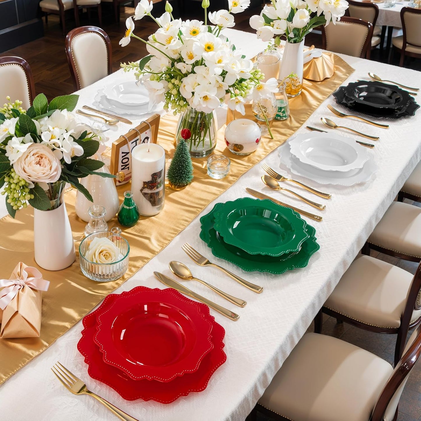 COLOSUS Plastic Multi-color Bowls (30 Pack) 12 Oz Disposable for Party Dessert/Salad Bowl, Fancy Shatterproof Dinnerware for Catering, Holidays, Children Party, and Everyday Use