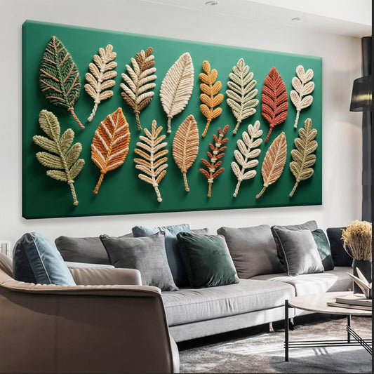 Tsomzxng Boho Wall Art For Living Room Modern Bohemian Feather Wall Decor Prints Artwork Canvas Art Wall Decor Painting Green Wall Art Picture For Bedroom Apartment Home Artwork 24 X 48 Inch