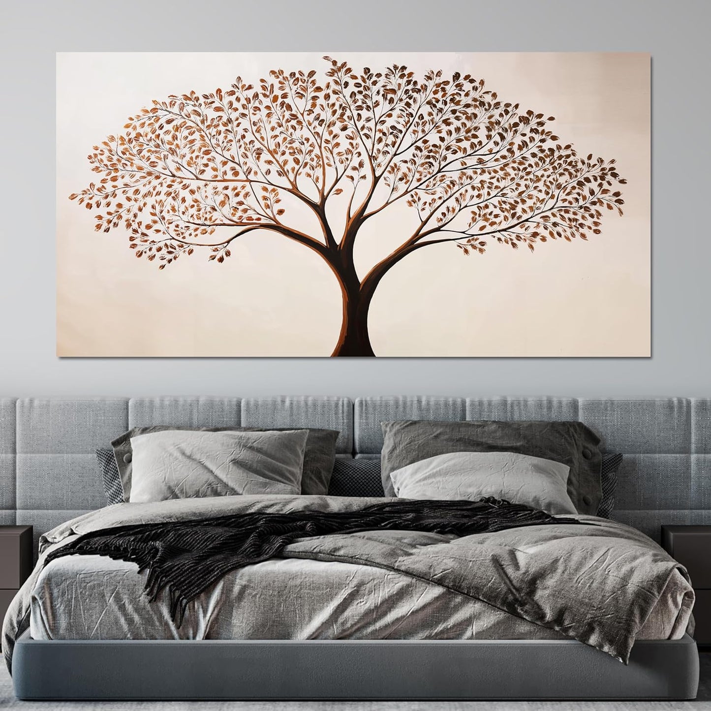 Canvas Art Wall Decor Modern Tree of Life Wall Art Prints Oveersized Canvas Wall Art Decor Minimalist Botanical Wall Art Decor Large Wall Art for Living Room Home Office Wall Decor Aesthetic 29" X 58"