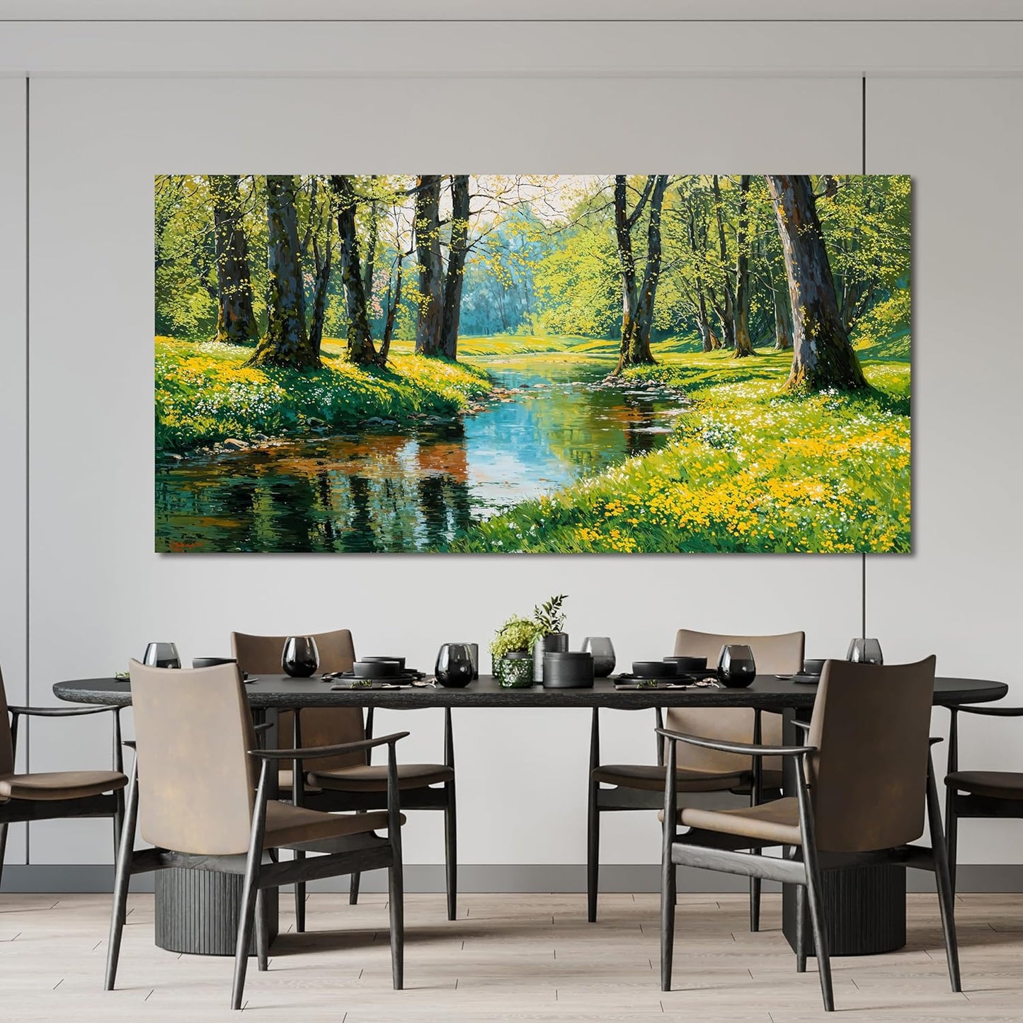 Canvas Wall Art Decor Large Wall Art Pictures for Living Room Modern Landscape Wall Art Prints Canvas Art Wall Decor Nature Forest Wall Art Decorations Artwork for Walls Home Office Decor 24" X 48"