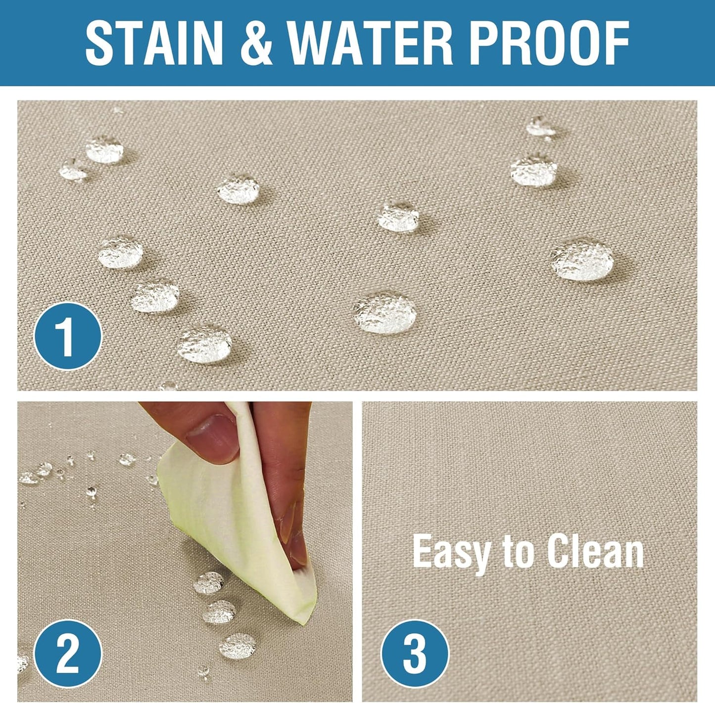 H.VERSAILTEX Linen Textured Table Cloths Round 70 Inch Premium Solid Tablecloth Spill-Proof Waterproof Table Cover for Dining Buffet Feature Extra Soft and Thick Fabric Wrinkle Free, Taupe