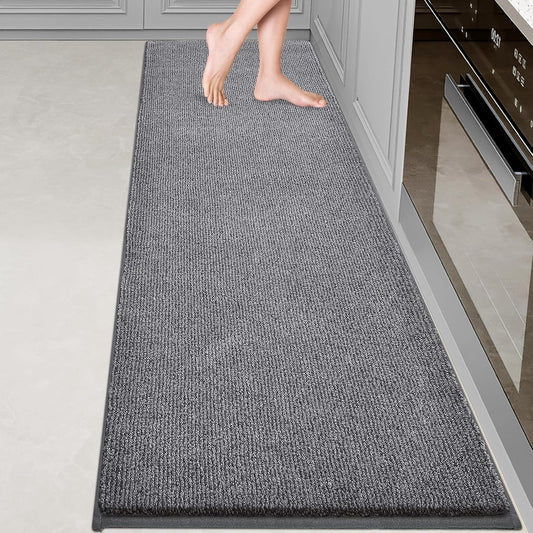 Washable Kitchen Rug 24" x 82" / 60cm x 210cm, Non Slip Kitchen Mat for Floor, Absorbent Indoor Entryway Runner Rug for Hallway, Laundry, Bathroom, Bedroom (Roll Packing)