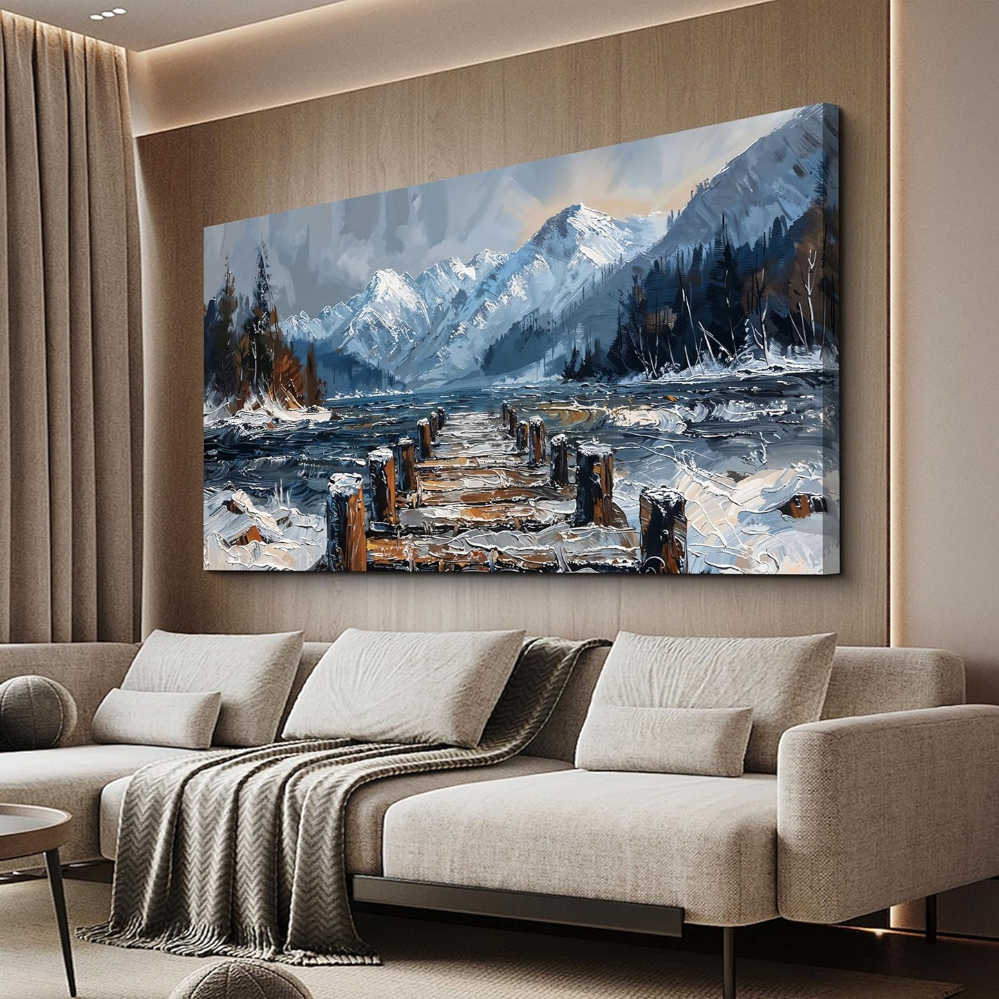 Canvas Wall Art Decor Large Wall Art for Living Room Nature Landscape Wall Art Prints Canvas Art Wall Decor Artwork For Walls Modern Oversized Wall Art Decorations Bedroom Ofiice Kitchen Decor 29"X58"