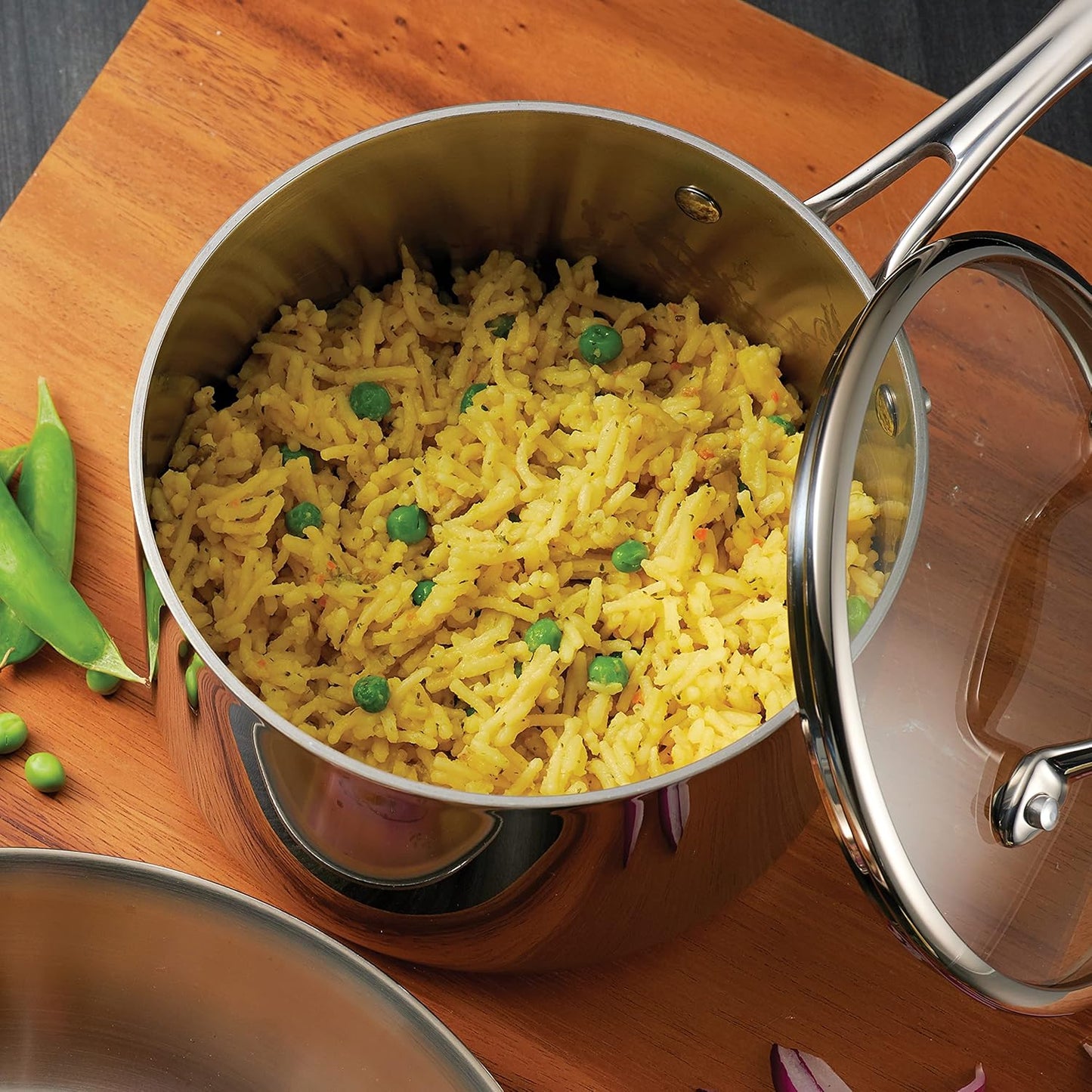 Tramontina Tri-Ply Clad Stainless Steel 2-Quart Small Sauce Pan with Glass Lid, Induction-Ready, Dishwasher-Safe, NSF-Certified