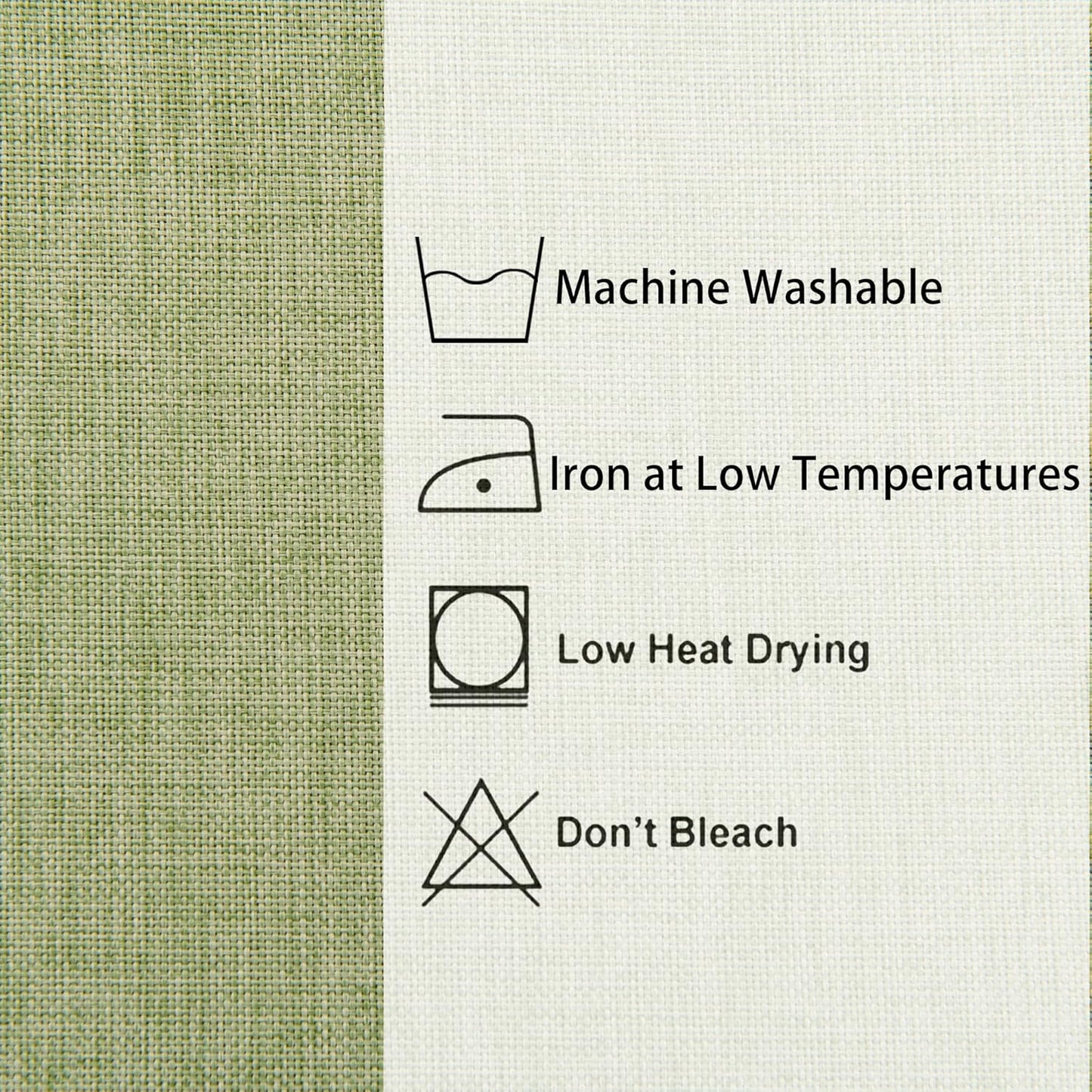 Hiasan Faux Linen Rectangle Tablecloth - Wrinkle and Stain Resistant Washable Table Cloth for Kitchen Dining Room Holiday Table Cover for Dinner, Green, 54 x 108 Inch