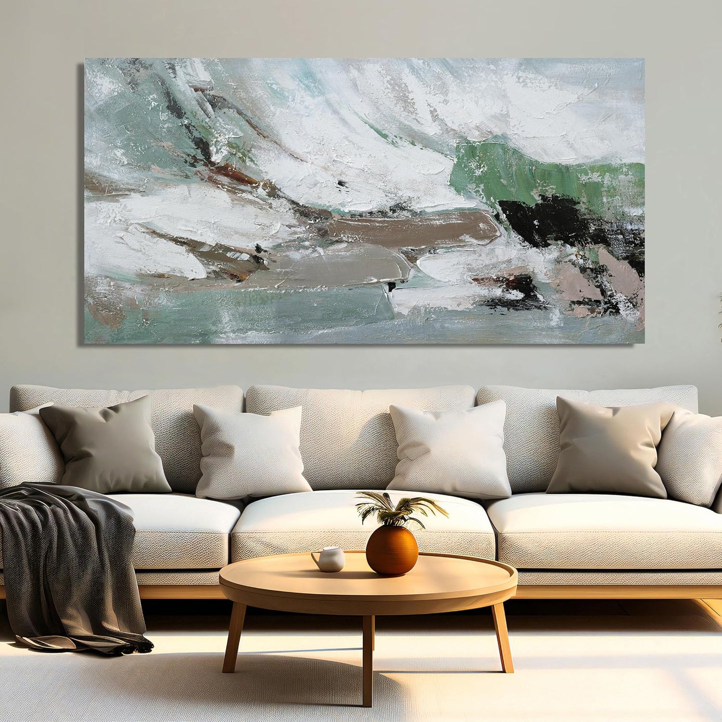 Canvas Wall Art Decor Large Canvas Wall Art For Living Room Modern Green Wall Art Decor Abstract Art Colorful Abstract Wall Art Prints Large Art Work For Bedroom Office Kitchen Wall Decor 29" x 58"