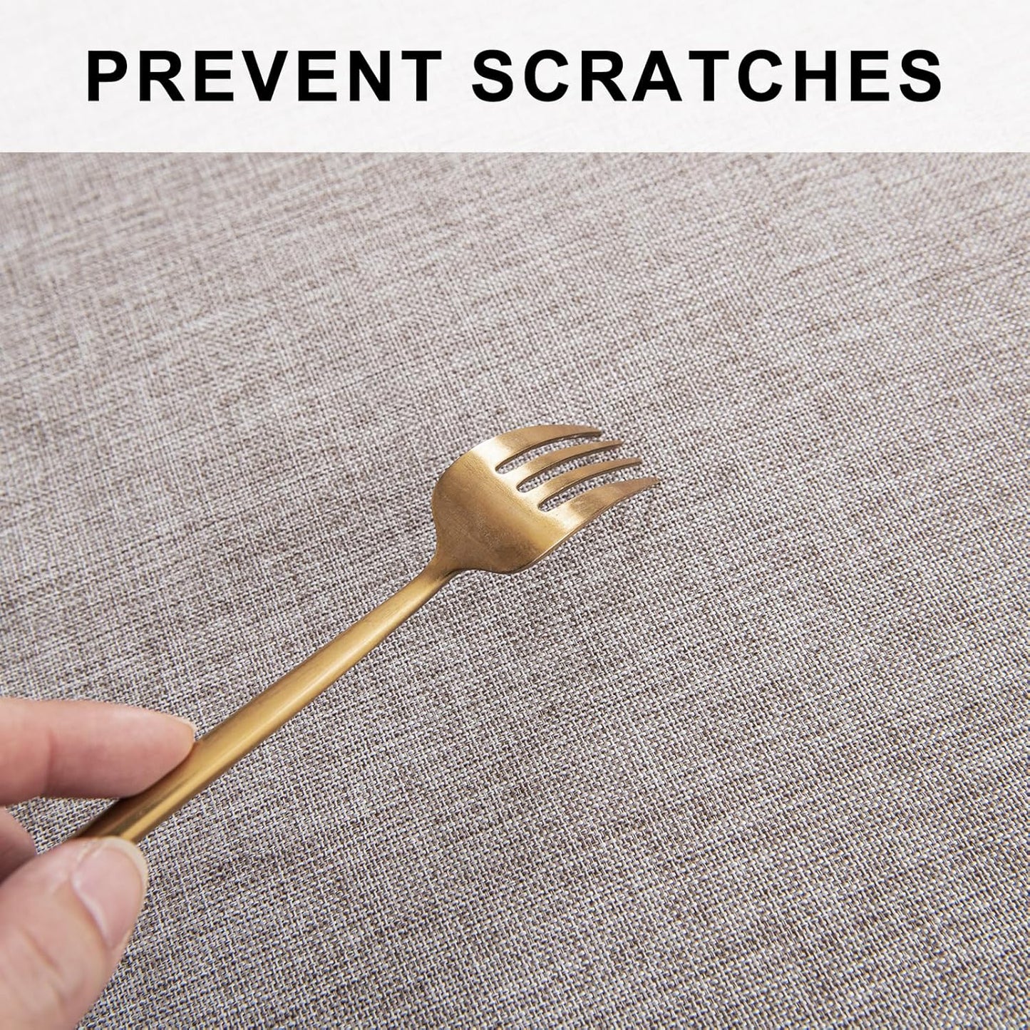 Hiasan Round Linen Tablecloth 90 Inch - Wrinkle and Stain Resistant Washable Polyester Fabric Table Cloth for Dining Room Kitchen Party, Stone