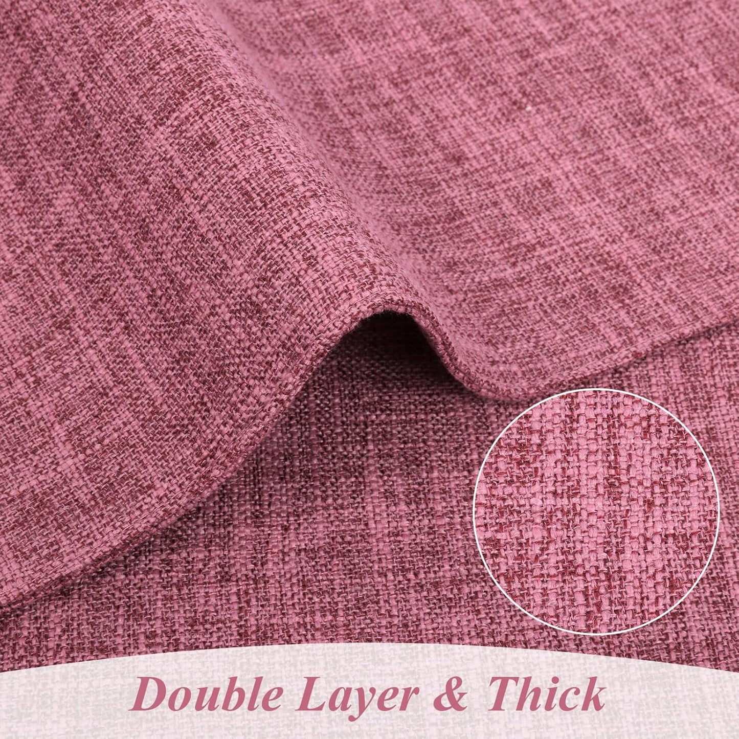 SHACOS Woven Fabric Placemats Set of 4 Heat Resistant Place Mats Non Slip Washable Double Layer Cloth Placemats Reversible Table Mats Kitchen Dining Table Decor (4, Hot Pink)