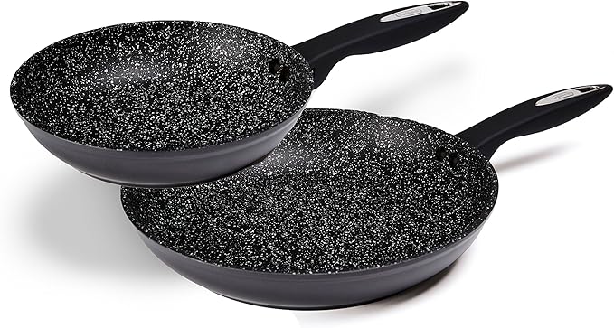 Zyliss Cook Ultimate Nonstick 2-Piece Fry Pan Value Set - Ceramic Frying Pan - Non-Stick & Induction Frying Pan - Dishwasher and Metal Utensil Safe Cooking Pan - 8 inches and 11 inches
