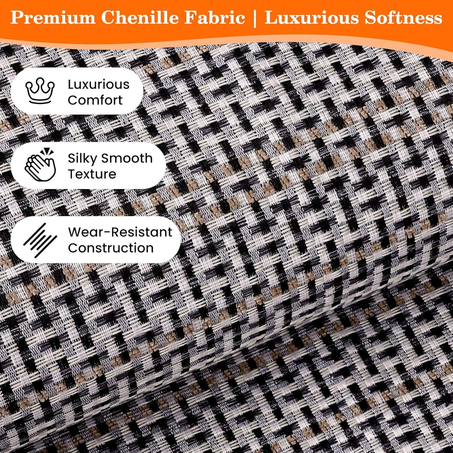 StepRite Kitchen Rugs, Kitchen Mats for Floor, 47"x20" Non-Slip Machine-Washable Kitchen Throw Rug, Absorbent Kitchen Runner Rugs Office, Kitchen Sink Standing Desk Mat, Kitchen Decor Carpet, Khaki