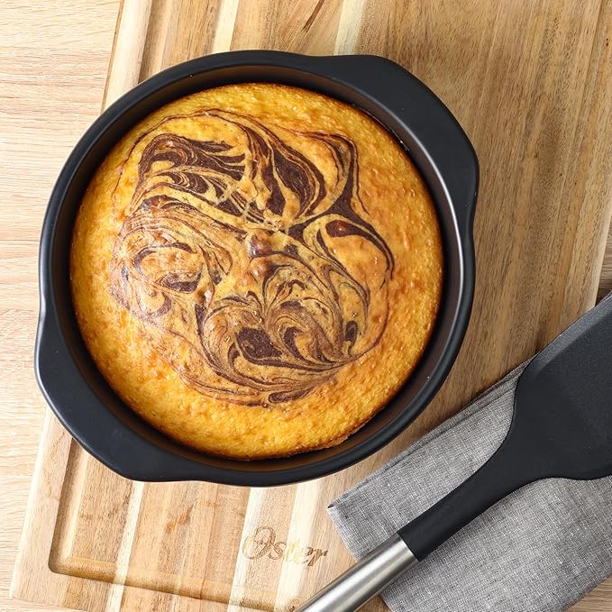 Oster Teston 5 Piece Carbon Steel Baking Pans Bakeware Set w/Premium PFA Free Nonstick - Matte Black