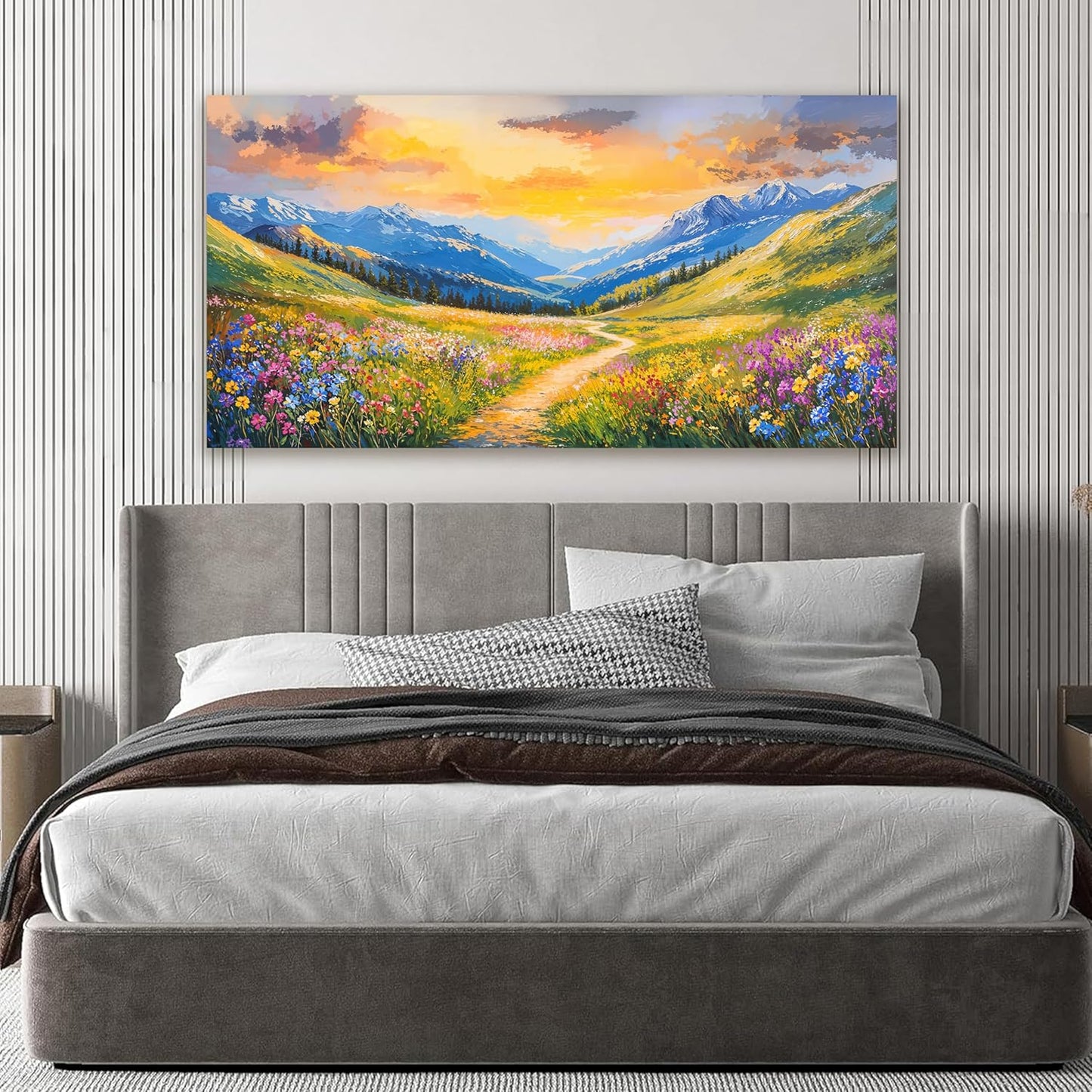 Canvas Wall Art Decor Wall Art Pictures for Living Room Modern Landscape Wall Art Prints Canvas Art Wall Deecor Nature Botanical Wall Art Decorations Sunset Artwork for Walls Home Office Decor 20"X40"
