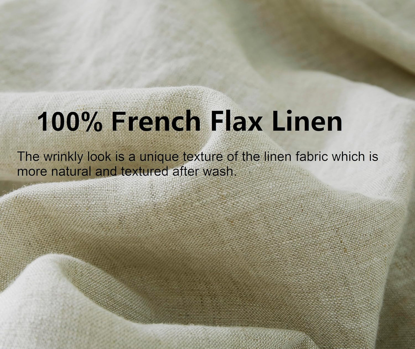 100% French Flax Linen Tablecloths Rectangle 84Lx60W Inch for Dinners, Parties, Easter, Halloween, Camping, Stone Washed, Textured, Machine Washable, 6-8 Sets (60''x84'', Natural Linen)