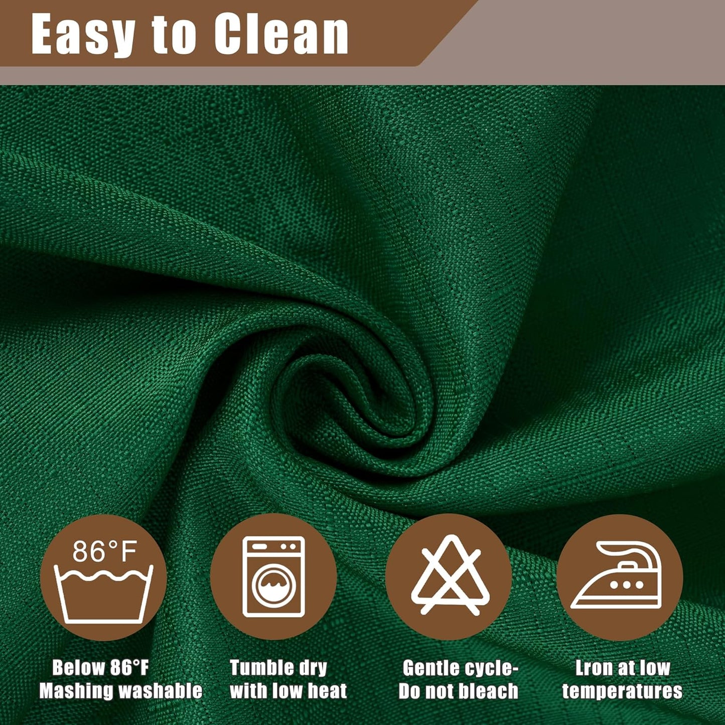 Fitable Faux Linen Christmas Tablecloths 2 Pack, Burlap Textured Table Cloth Rectangle, Decorative Table Covers for Winter Holiday Kitchen Dining Party Farmhouse (Hunter Green, 60 x 102 Inch)