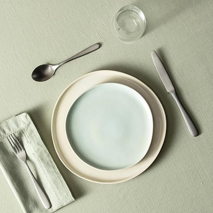 Fortessa Grand City Sandblasted 18/10 Stainless Steel 5 Piece Flatware Set, Service for 1, Sandblasted Silver