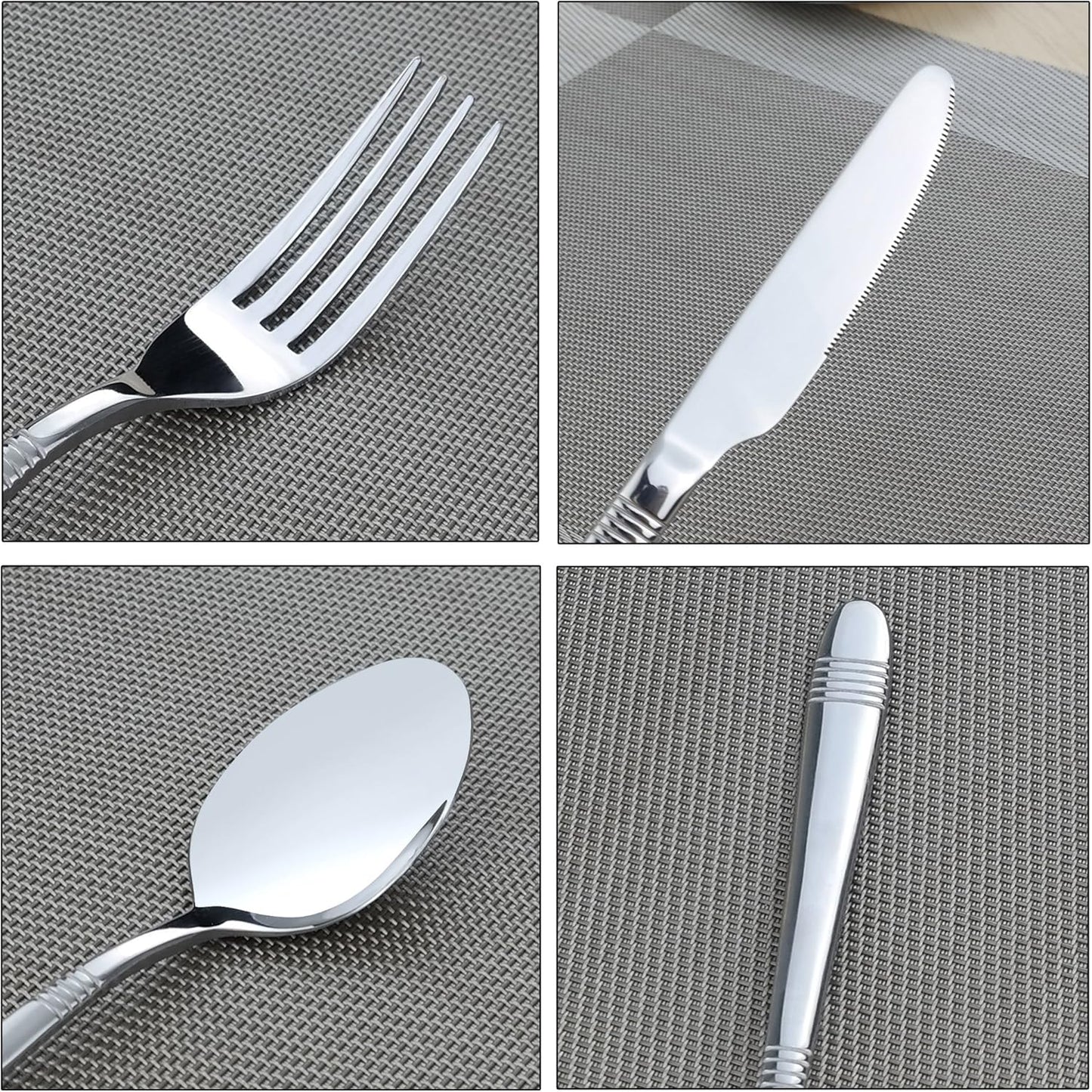 Begale 60-Piece Flatware Set, Stainless Steel, Service for 12