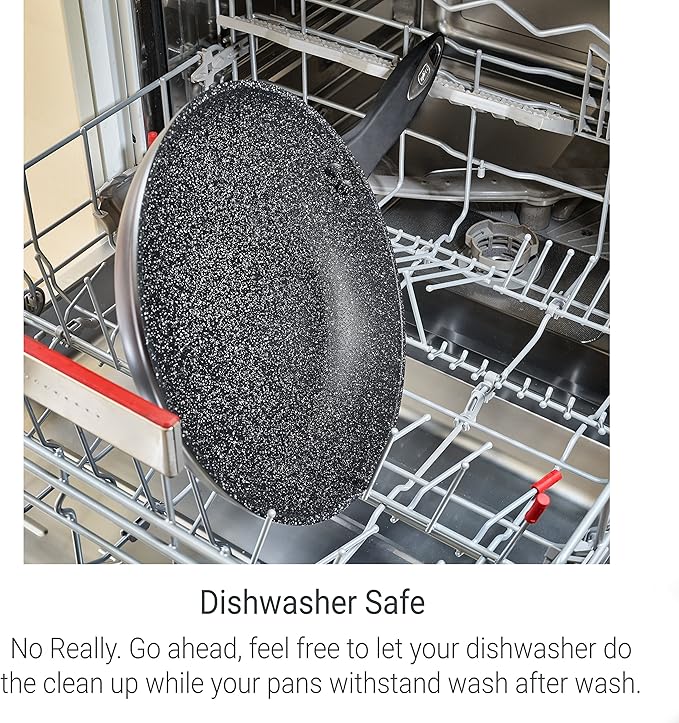 ZYLISS Cookware 9.5" Nonstick Fry Pan - Oven, Dishwasher, Induction and Metal Utensil Safe Cooking - Heavy Duty Forged Aluminum with Sturdy Riveted Handle