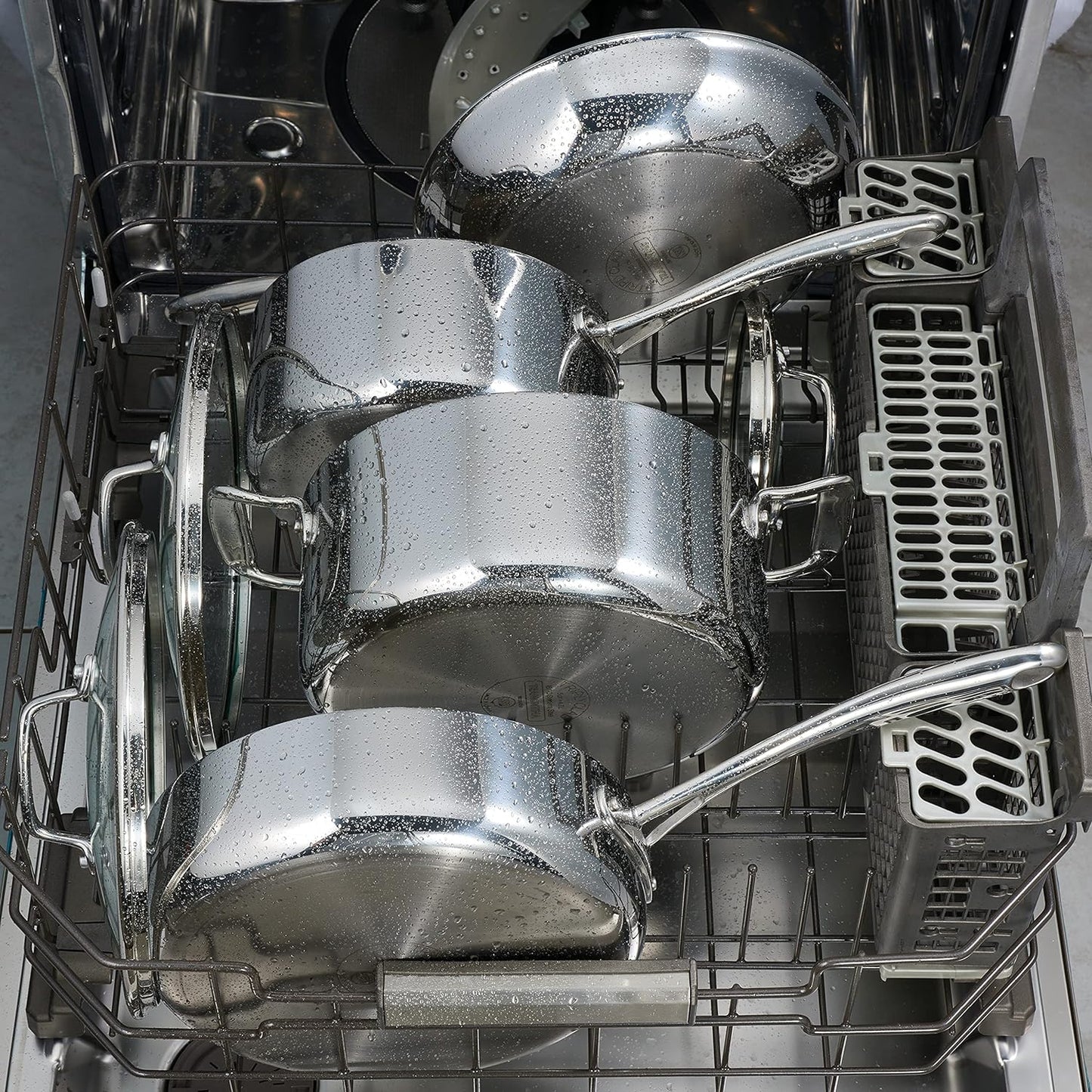 Tramontina Tri-Ply Clad Stainless Steel 5-Quart Dutch Oven Pot with Glass Lid, Induction-Ready, Dishwasher-Safe, NSF-Certified