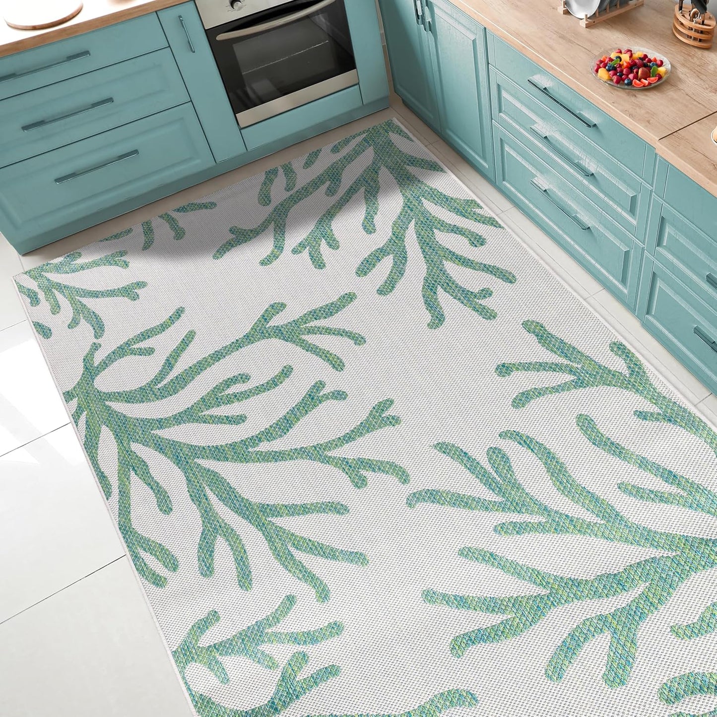 Keen Home Design Terrace Outdoor Area Rug - 12x15 Washable Indoor/Outdoor Rug for Patio, Kitchen, Balcony, Beach, Garden, Deck and Porch, Size: 12'x15'