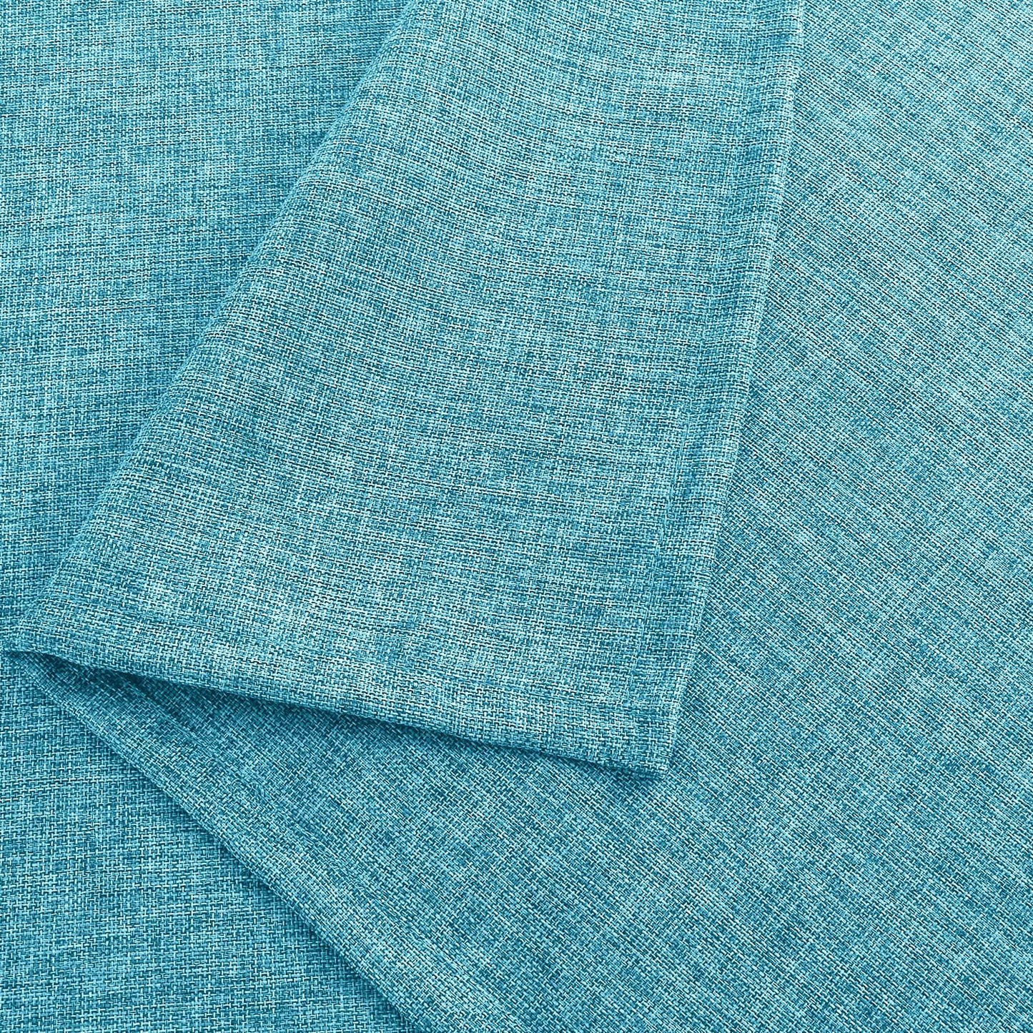 Hiasan 2 Pack Faux Linen Rectangle Tablecloth - Wrinkle and Stain Resistant Washable Table Cloth for Kitchen Dining Room Holiday Table Cover for Party Dinner, Teal, 70 x 108 Inch