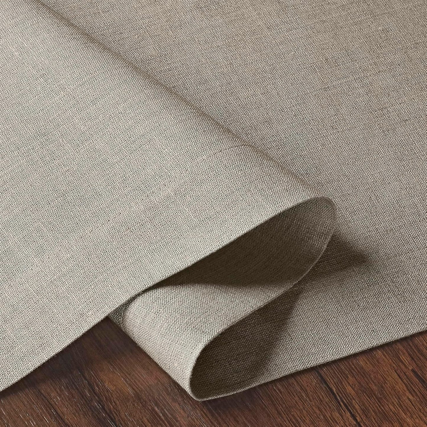 D'Moksha Homes Linen Natural Table Runner 108 Inches Long - 100% Pure Linen Dining Table Runner 14 x 108 Inch for Fall, Autumn and Halloween - Machine Washable