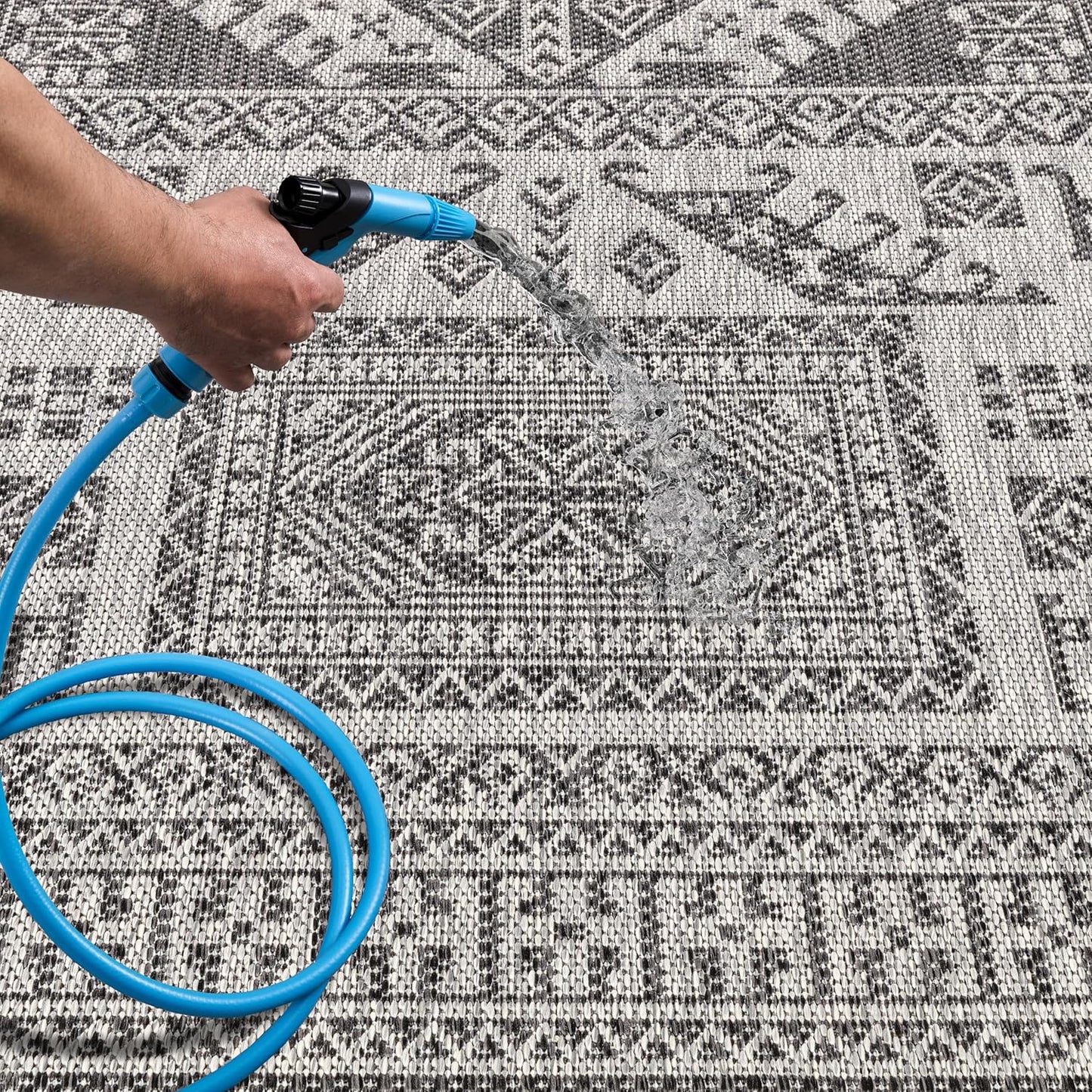 Keen Home Design Terrace Outdoor Area Rug - 12x15 Washable Indoor/Outdoor Rug for Patio, Kitchen, Balcony, Beach, Garden, Deck and Porch, Size: 12'x15'