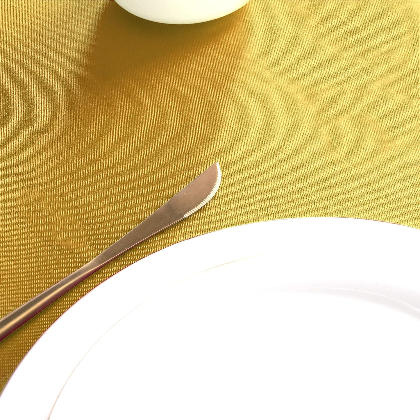 sancua Square Tablecloth - 60 x 60 Inch - Stain and Wrinkle Resistant Washable Polyester Table Cloth, Decorative Fabric Table Cover for Dining Tables, Buffet Parties and Camping, Yellow