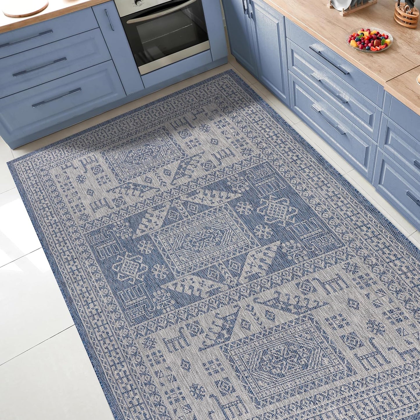 Keen Home Design Terrace Outdoor Area Rug - 9x12 Washable Indoor/Outdoor Rug for Patio, Kitchen, Balcony, Beach, Garden, Deck and Porch, Size: 8'10"x12'